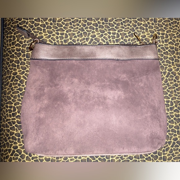Leather and suede purse and wallet set or makeup case matching - Picture 2 of 7